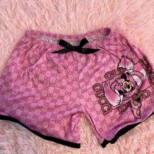 “Gucci” mini mouse pajama shorts